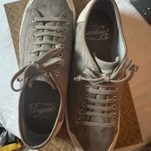 Original Penguin Men's Gray Canvas Sneakers